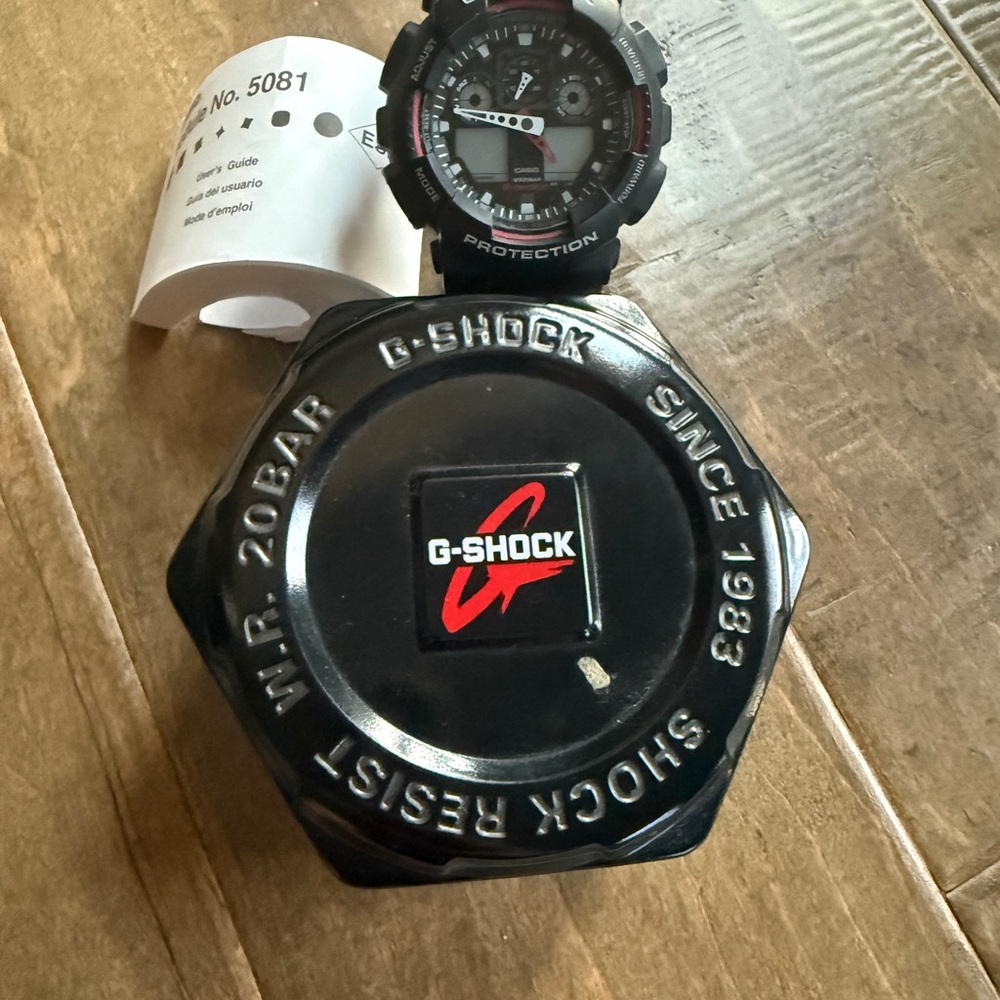 Casio G-SHOCK Black and Red Smartwatch